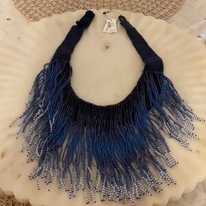 Elegant Blue Beaded Necklace